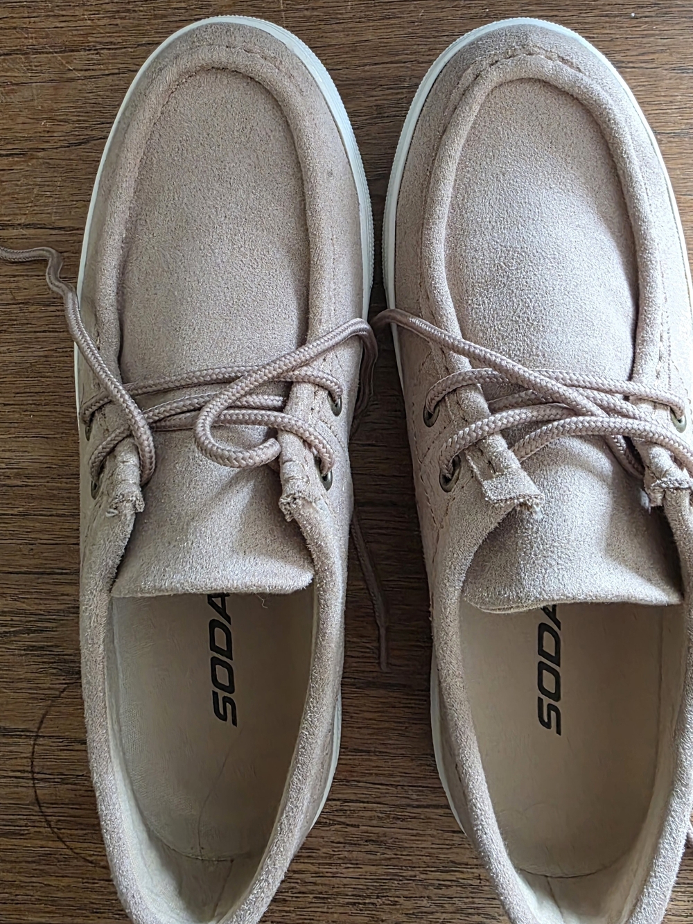 Soda Women's Taupe Suede Boat Shoes